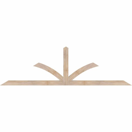 Ekena Millwork Richland Smooth Timber Gable Bracket, Douglas Fir, 96"W x 28"H x 3 1/2"D x 3 1/2"F, 7/12 Pitch GBW096X28X0404RIC00SDF